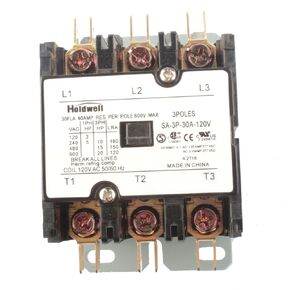 Holdwell SA-3P-30A-120V 3 Pole 20 Amp 25 Amp 30 Amp 120V Coil Definite Purpose Air Conditioner Contactor
