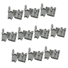 ZCZQC 10PCS E-UK Terminal Block Fixing Bracket Plastic Terminal End Cap Fastening Clamp DIN Rail Terminal Block End Stopper Bracket Suitable for 35mm Wide DIN Rail Installation