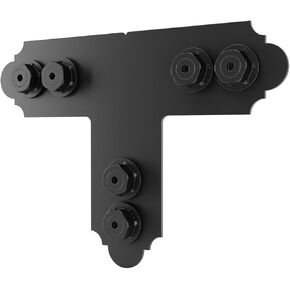 OZCO Building Products 56666 OZCO Laredo Sunset T Connectors w/Hex Cap Nuts (4") -1 pc Tie Plates, Black