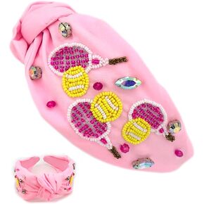 عصابة رأس معقودة للبيسبول وكرة مخلل الجولف وكرة التنس مع زخرفة لإكسسوارات Preppy المريحة هدية لعشاق الرياضة والنساء (Golf-WT) in Kuwait