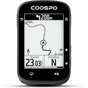 COOSPO CS500 Bike Computer Wireless, 2.6 Inch LCD GPS Cycling Computer with Route Navigation, Bluetooth5.0 ANT GPS Bicycle Speedometer with Auto-Backlight, Support Bike Radar & 45H Battery Life