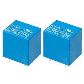 2Pcs Mini Power Relay, SRU-12VDC-SL-C, DC 12V, 5 Pins, 1NO 1NC, 10A 250VAC, Auto PCB Relay PCB Mount Electric Relay for Universal Household Appliance (2)