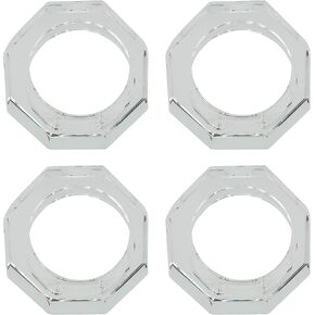 SARO LIFESTYLE NR204.C Cielo Collection Octagonal Shape Glass Crystal Napkin Ring, Clear