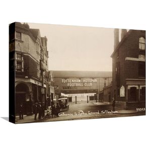 ART.COM Canvas Wall Art Prints Entrance to Tottenham Hotspur Football Ground, C. 1906, Sports Decor, 18" x 12"