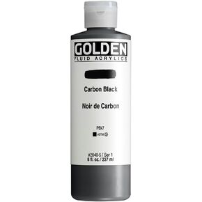 Golden Fluid Acrylic, 8 ounce bottle Carbon Black
