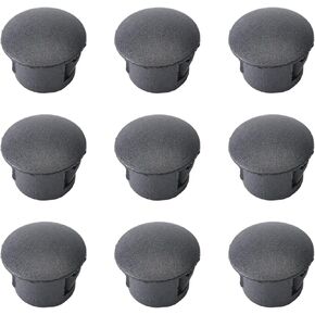 Heyiarbeit 10PCS Black Hole Plugs 1/4 Inch (6mm) Plastic Hole Cover, Flush Type Hole Plugs Snap in Locking Hole Tube, Furniture Fencing Post Pipe Insert End Cap for Cabinet Furniture Protectors