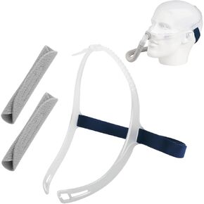 PalpitateC Headgear with Silicone Frame for ResMed Swift FX Nasal Pillows CPAP Mask, for ResMed Swift FX Headgear Including Adjustable Silicone Frame & Back Headgear & 2 Strap Wraps