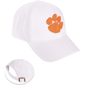 Desert Cactus Clemson University Baseball Hat Tigers Brimmed Embroirderd Hats Cap Adjustable Cloth Strap Adult (Style C1) White