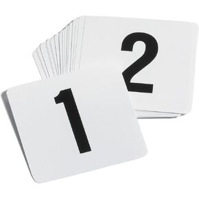TableCraft TN100 White Plastic 1-100 Card Number Set - 100 / ST