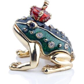علب حلية الأمير الضفدع الصغيرة من سيفينبيز، علب مجوهرات على شكل ضفدع مفصلي، هدية للفتيات والنساء - هدايا عيد الأم in Kuwait