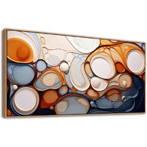 Abstract Wall Art - Colorful Canvas Wall Art, Framed for Living Room Decor - Modern Large Wall Art - Above Bed Wall Decor for Dedroom -Oil Painting Wall Art