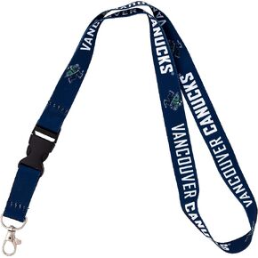 Desert Cactus Vancouver Canucks Lanyard NHL National Hockey League Car Keys ID Badge Holder Keychain Detachable Breakaway Snap Buckle (Lanyard 2 - Blue)