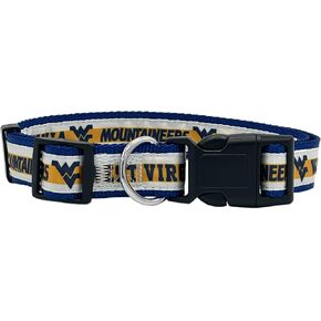 Pets First Collegiate Pet Accessories, Dog Collar, West Virginia Mountaineers, Medium