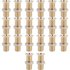 20Set Binding Posts Terminals, Panel Banana Socket Female Connector Panel Copper Female Gold Plated Banana Jack with M6 Hex Nut for Electrical Test 21.140 4mm