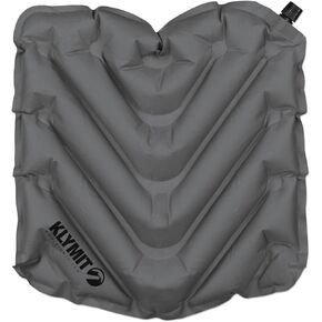 Klymit V Seat, Lightweight Inflatable Travel Cushion, Best for Camping, Bleachers, or Glassing Pad , Gray
