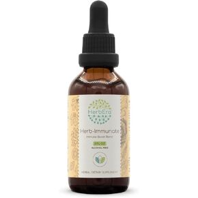 Herb-Immunate B60 Alcohol-Free Extract Tincture, Elderberry, Ginger, Horseradish, Goldenseal, Echinacea. Wildcrafted: Turkey Tail Mushroom, Astragalus, OSHA Root. Immune Boost Blend 2 Fl Oz
