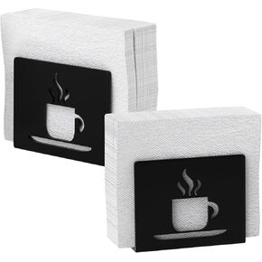 Napkin Holder for Tables,Vintage Metal Freestanding Tissue Dispenser,Black Cast Iron Vertical Tabletop Paper Napkin Holder Stand for Dinner Home Kitchen Restaurant Picnic Party