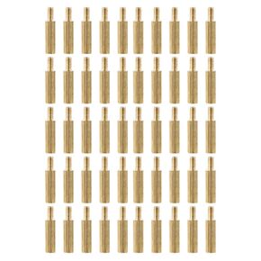 YOKIVE 60 Pcs M2 Standoff Screws, Brass Knurled PCB Standoffs, Keep Height Consistent, Great for Motherboard (Gold Tone, 10mm+4mm)