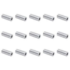 uxcell 15pcs Aluminum Spacer 5mm Bore x 10mm OD x 25mm Length Screw Standoff Bushing Plain Finish Round Metal Spacer for M5 Screws Bolts and Rods