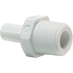 IPW Industries Inc-John Guest - Acetal Stem Adapter Fitting 3/8" OD / 3/8" NPT/Single- (CI051223W)