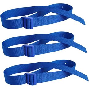 3 قطع من أحزمة القدم البديلة لآلة التجديف، حزام قدم ثابت لدراجة التمرين، أشرطة نايلون متعددة الوظائف قابلة للتعديل (أزرق) in Kuwait