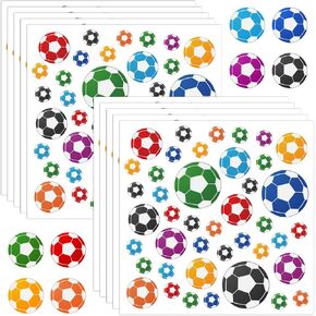 420 Pcs Soccer Stickers, Soccer Ball Sticker for Kids Girls Boys, Football World Cup Sports Decals Vinyl Waterproof for Water Bottle Sports Soccer Party Favor Decoration Supplies Reward Pride Planner
