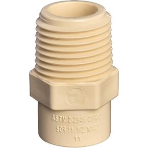 1/2" 10pcs CPVC Male Adapter Fittings Coupling Male Thread to Slip (Socket）Beige (1/2 inch)