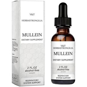 Mullein Leaf. Tincture Drops. 2fl oz. Alcohol Free. Liquid Extract. Vegan. Non - GMO & GMO Free. Herbal Supplement. Organic. Lung Cleanse.Immune, Respiratory Support. Detox