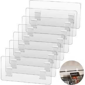 Aster 8 Pack Adhesive for Shower Caddy Adhesive Replacement, Clear Strong Shower Adhesive Strips, No Drilling Waterproof Wall Hooks for Corner Shower Caddy, Bathroom Storage Shelves and Kitchen Racks