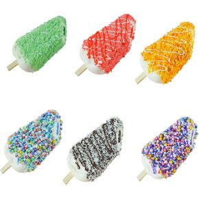 6 PCS Artificial Ice Cream Fake Ice Cream Simulation Ice Cream Food Desserts Model for Home Kitchen Cabinet Desk Shops Party Decor Sample Display Photography Props (Multicolor)