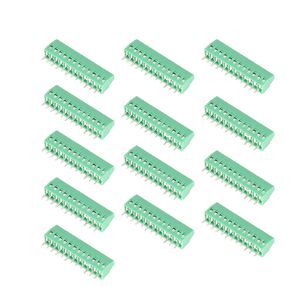 10pcs / Set Terminal Block Connector, 12 Pin 2.54mm Pitch Green PCB Universal Screw Terminal Block Connector PCB Terminal Block Connector Used in PCB Wiring