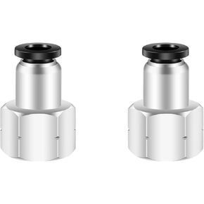 1/8 Female Npt Push to Connect Fittings,CEKER 5/32 Od x 1/8" NPT Female Thread Air Fittings 1/8 Quick Connect Air Lines Fittings Pneumatic Tubing Fitting Push in Connector 2Packs