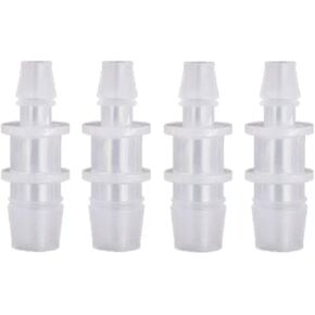 Plastic Hose Barb Reducer Pipe fittings, 1/2" to 1/4" Hose ID Connectors Joint Splicer Mender Adapter Union Boat Water Air Aquarium O2 Fuel (4Pcs)
