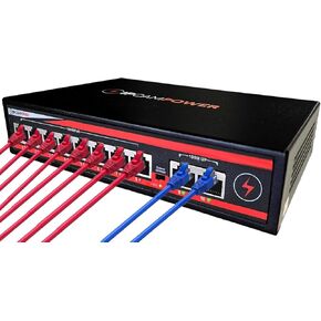 محول POE غير مُدار بـ 6 منافذ IPCamPower، 4 منافذ POE+ و2 وصلة إيثرنت، 802.3at 30 وات لكل منفذ، ميزانية إجمالية 60 وات، وضع ممتد يصل إلى 820 بوصة، بدون مروحة، معدن in Kuwait