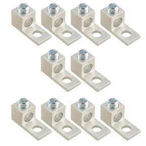ZCZQC 10PCS Wire Terminal Connector Terminal Block 1b25U TA 2 Aluminum Mechanical Wiring Plate Station Terminal Mechanical Wiring Plate Applied in Electrical and Electrical Engineering Silver