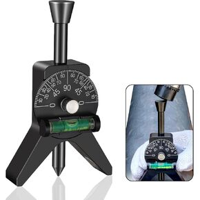 Pipe Center Finder, Center finder, Pipefitter Tools Center Finder Tool to Measure Pipe Diameter From 1-1/2" to 6" with 2.75" Y-Type Base Fitted and Dial Bubble Protractor.（red）