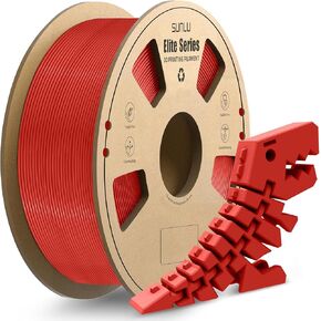 SUNLU Elite PLA Plus Filament 1.75 مم - 1 كجم (2.2 رطل) عالية السرعة PLA+ خيوط طابعة ثلاثية الأبعاد تدعم الطباعة السريعة 30-600 مم/ثانية، دقة الأبعاد 1.75 مم +/- 0.02 مم، 320 مترًا، أحمر PLA+ in Kuwait