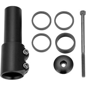 Bike Stem Riser Handlebar Extender, 4.7in Bicycle Handlebar Raiser Head Up Adapter, Aluminium Alloy Bike Stem Riser Fork Stem for Mountain Bike, Road Bike