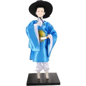Totority Korean Doll Ornaments Hanbok Doll Decoration Korean Collectible Figurines Traditional Hanboks Dress Doll Traditional Hanboks Sculpture for 16 Years Old