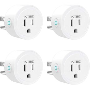Smart plug 4 Packs, KTMC Mini Wifi Outlet Compatible with Alexa, Google Home, No Hub Required, Remote Control Your Home Appliances from Anywhere, ETL Certified