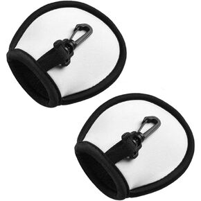 Portable Pocket Golf Ball Cleaner Golf Ball Washer Pouch Black Plastic Clip 2pcs White