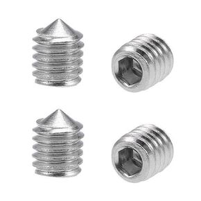 50 Pcs M5x6mm Internal Hex Socket Set Grub Screws Cone Point 304 Stainless Steel Screw, Key Socket Cone Point Grub Screw/Set Screws