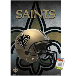 NFL New Orleans Saints - Helmet 16 Wall Poster with Push Pins