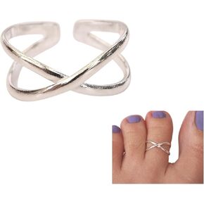 925 Sterling Silver Triple Band Toe Ring/Knuckle Ring | Small Adjustable Elegant Dainty Ring Handmade by MiYa Jewelry Creations