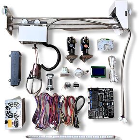 Crane Machine Kit W/ Components and Manual Build Your Own Arcade Claw Machine - 71cm (28'') Silver Gantry with Medium Claw - Dual Coin Mech - All in 1 Kit