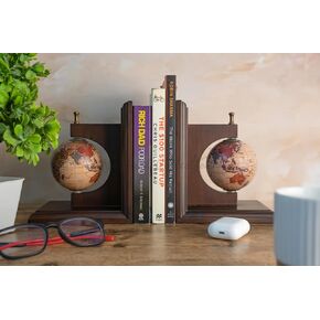 NAUTICAL COLLECTION | Vintage Globe Bookends for Office, Kitchen, Living Room, Home Décor and Gift Item,Book Selves Holder Vintage Style Bookend
