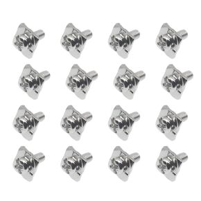 32 Pcs Square Pad Terminal Screws M3 Terminal Block Screws with 8x8mm Square Washers Suitable for Fastening Switches and Terminal Blocks