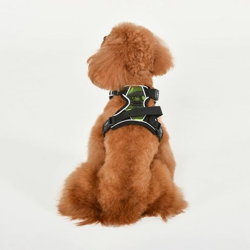 Puppia Neon Dog Harness H قوي قابل للتعديل للرقبة والصدر عاكس للضوء الأمامي والخلفي على شكل حرف D للكلاب الصغيرة والمتوسطة، وردي، X-Large in Saudi Arabia