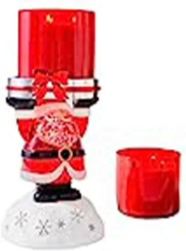 Bath and Body Works Santa Water Globe 3 Wick Light Up Candle Holder Pedestal (Candle NOT Included) (Santa) in Saudi Arabia