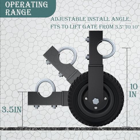 Gate Wheel, 8IN Under Mount Gate Caster, Prevent The gate from Sagging and dragging, Load Capacity 450Lbs with Wrenches in Kuwait